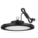 LEDMO LED Shop Light UFO High Bay Light 200W 28000LM with US Plug Hook ETL Listed Commercial Bay Shop Lights for Garage Led Super Bright No Flicker 5000K IP65 Waterproof for Gym Pole Barn Garage