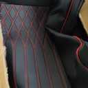 FEINEPRO Customized for Honda Pilot Seat Covers Full Set, Custom Fit Pilot EXL 2016 2017 2018 2019 2020 2021 2022 -Three Rows 8 Seats, Waterproof Faux Leather Full Coverage (BlackRed)