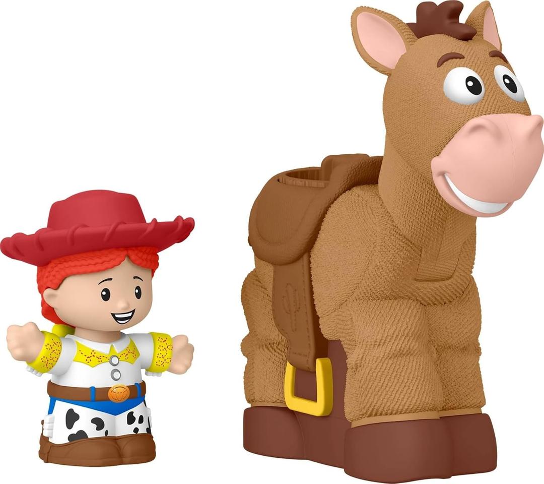 Fisher-Price Little People Toddler Toys Disney Pixar Toy Story Bobbin Bullseye Horse & Jessie Figures for Pretend Play Kids Ages 18+ Months