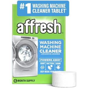 Affresh Washing Machine Cleaner, Helps Power Away Odor Causing Bacteria & Grime Deep Inside Pump, Valve & Hoses, 5 Time Release Tablets, 5 Month Supply