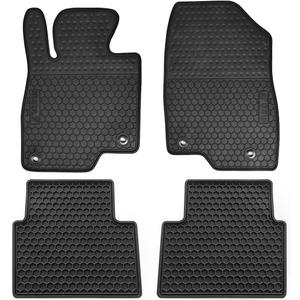 Car Floor Mats Custom Fit for Mazda 3 2014 2015 2016 2017 2018 Odorless Washable Heavy Duty Rubber (All Weather) Floor Liners Front and Rear Set Black