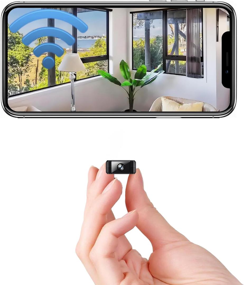 Only 0.9 Inch Hidden Camera Mini Small Micro WiFi HD Cameras Home Indoor Use Night Vision Motion Detection Wide Angle Can No Need WiFi Baby Monitor Wireless Nanny espias ocultas Security Secret Cam
