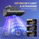 FEPPO Mattress Vacuum Cleaner, 16Kpa Bed Vacuum Cleaner with 253.7nm UV-C Light, 140F Heat, HEPA Filter & Ultrasonic, Versatile Handheld Vacuums for Bed, Sofa, Couch, Crib(Corded, 500W) (Violetgrey)