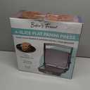 Baker's Friend Panini Press Electric Griddle, Panini Grill Press Sandwich Maker Press, Grilled Cheese Maker, Sandwichera Electrical, Browning Control, Non Stick Surfaces, 4-Slices, Stainless Steel