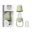 BIBS Baby Feeder with 2 Silicone Nipples, Compatible with Freezer Tray, Easy-Grip, BPA-Free - Ideal for Teething & Self-Feeding, 4+ Months - Sage