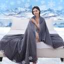 Cmfshape Cooling Blanket Throw for Hot Sleepers,Summer Blanket,Lightweight Soft Cold Blanket for Bed Couch Sofa,Cooling Fiber to Keep Cool for Night Sweats 86x79