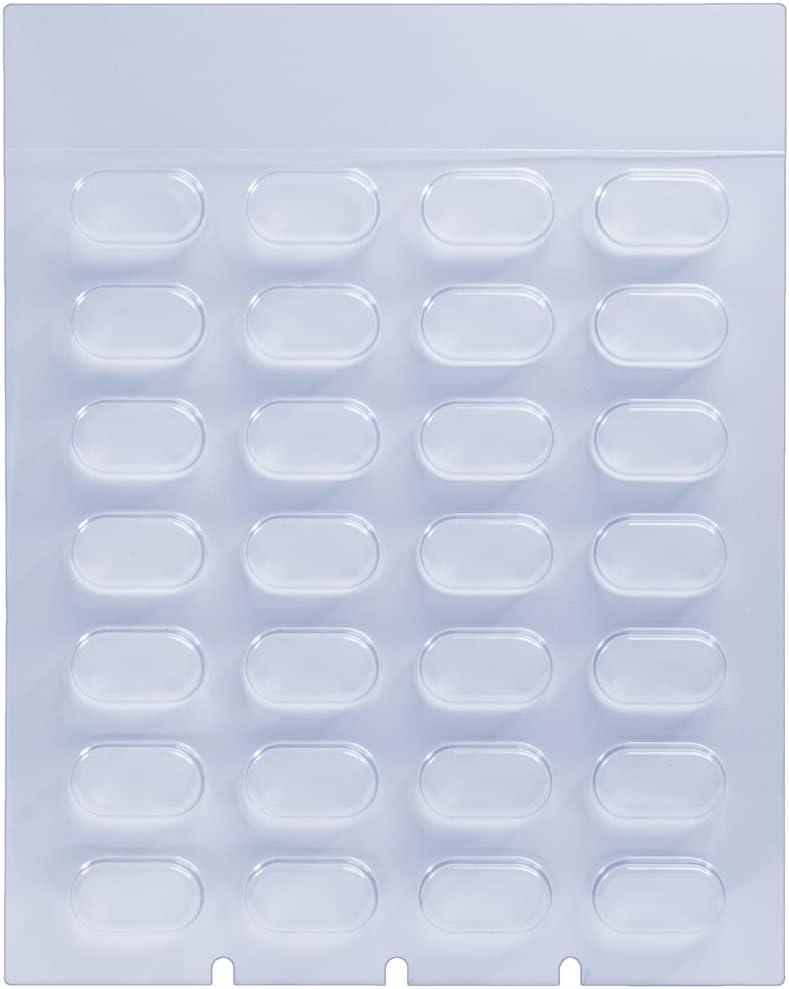 Apothecary Products 28-Day Pill Cold Seal Blister, Small, 500 Count