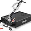 VEVOR Low Profile Oil Drain Pan, 15 Gallon Capacity, Rolling Oil Drain Pan with Electric Pump & 7.2 ft Hose, Leak-Proof & Corrosion-Resistant, Fit for Cars, SUVs, Trucks, Motorcycles, ATVs, Metal