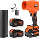 Leaf Blower Cordless with Battery and Charger,500,000 RPM,Extended Nozzle,Lightweight Handheld Design,Blower for Patio Cleaning,car Blowing Water,Blowing Leaves and Dust