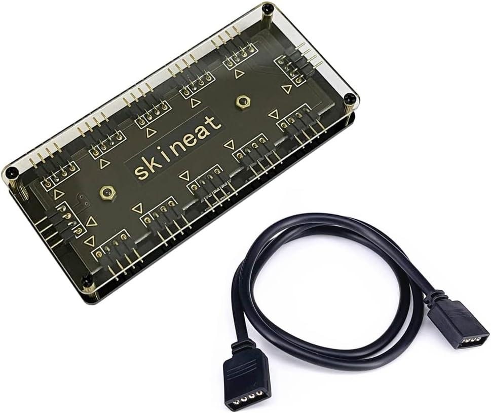 12V 4Pin RGB LED Splitter 11-Port Hub with 50CM 4Pin Extension Cord, Perfect for Lots of RGB.12V RGB Splitter Hub with Case (12v) 12V 4Pin RGB LED Splitter 11-Port Hub with 50CM 4Pin Extension Cord, Perfect for Lots of RGB.12V RGB Splitter Hub with Case (12v)