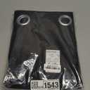 NICETOWN Pitch Black Solid Thermal Insulated Grommet Blackout Curtains/Drapes for Bedroom Window (2 Panels, 42 inches Wide by 63 inches Long, Black)