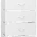 Crestlive Products Tall Dresser for Bedroom Vertical Skinny Dresser - Sturdy Steel Frame, Wood Top, Easy Pull Fabric Bins- Organizer Unit for Bedroom, Entryway, Closets - 6 Drawers (White)