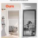 VEVOR Extra Tall Pet Gate for Cats, 29-41 in Adjustable Width, 56 in High Dog Gate, with Pressure Mount Kit and Wall Mount Kit, 1.3 in Narrow Bar Spacing, for Stairs, Doorways, and House, White