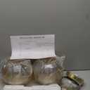 Amber Glass Pendant Light Set of 2 Modern Globe Pendant Lighting Nordic Ribbed Gold Ceiling Hanging Chandelier with Brushed Brass Adjustable Rods Dining Room Kitchen Island Light Fixture