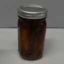 CARBLIN 2 Pack Mason Jars 32 oz, Amber Wide Mouth Canning Jars with Airtight Lids, Glass Pint Jars with Bands Labels Brush, Large Storage Quart Jars for Jam Fermenting Preserving