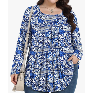 Womens Plus Size Tops Long Sleeve Shirts 2025 Fall Tunic Blouses Size XL