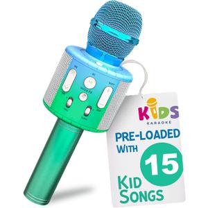 Move2Play, Kids Karaoke Microphone | Includes Pre-Loaded Songs & Bluetooth | Kids Birthday Party Gift | Toy for All Ages 2, 3, 4, 5, 6+ Year Old Girls, Boys & Toddlers