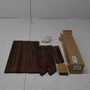 51pcs 3-Tier Wood Earring Display Stand, Retail Display Riser Earring, Ring Holder Stand, Removable Countertop Small Merchandise Display Stand with 50 Pcs Earring Card (Light Brown)