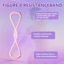 2PCS Figure 8 Resistance Band with Handles - Heavy Duty 8 Shaped Exercise Band for Shoulder Arm & Back Toning Full Body Workout Equipment for Home & Gym