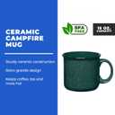 Set of 8 Ceramic Campfire Mugs 15 Oz, Brown Coffee & Tea Cups for Home, Work, Travel, Camping Customizable, Great for DIY, Events, Companies, 8 count