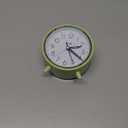 Equity 5" Silent Sweeping Quartz Metal Alarm Clock-Light Green (Model 20090)