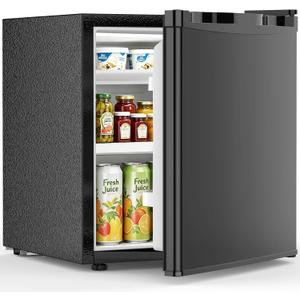 Electactic 1.7 Cu.ft Mini Fridge, Compact Refrigerator, Single Reversible Door, Ultra Quiet, Energy Efficient for Office, Dorm, Bedroom, Apartment, Black