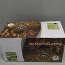 2 Pack Outdoor Solar Hanging Lantern Lights Metal LED Decorative Lamp for Garden Patio Courtyard Lawn and Table with Hollowed-Out Design (Antique Bronze)