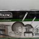 Viking PureGlide Pro 3-Ply Nonstick Cookware Set, Made without PFAS, 10-Piece Induction Pots and Pans Set, Metal Utensil Safe Titanium Nonstick Surface, Oven Safe to 600F