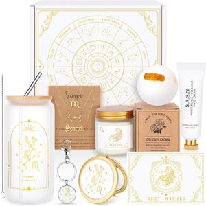 Scorpio Birthday Gifts for Women-Scorpio Zodiac Gifts for Women, Mom, Wife, Self Care Package,Get Well Soon, Thinking of You, Mother's Day Baskets Birthday Astrological Baskets