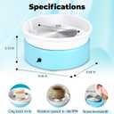 Goody King Mini Pottery Wheel-9.4Pottery Wheel for Adults Beginners Kids, Upgraded Movable Turntable with Adjustable Speed with 16 Pottery Shaping Tools, Supports Forward and Reverse Rotation-Blue