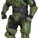 Disguise Halo Master Chief Costume for Kids, Official Halo Infinite Ultra Prestige Costume with Full Armor and Helmet, Child Size (10-12), Large (Green, M)