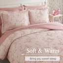 Geniospin Pink Full Comforter Set for Girls- 7 Pieces Bowknot Jacquard Bed in A Bag Full Bedding Sets with Sheets, Pillowcases & Shams, All Season Kids Comforter Set