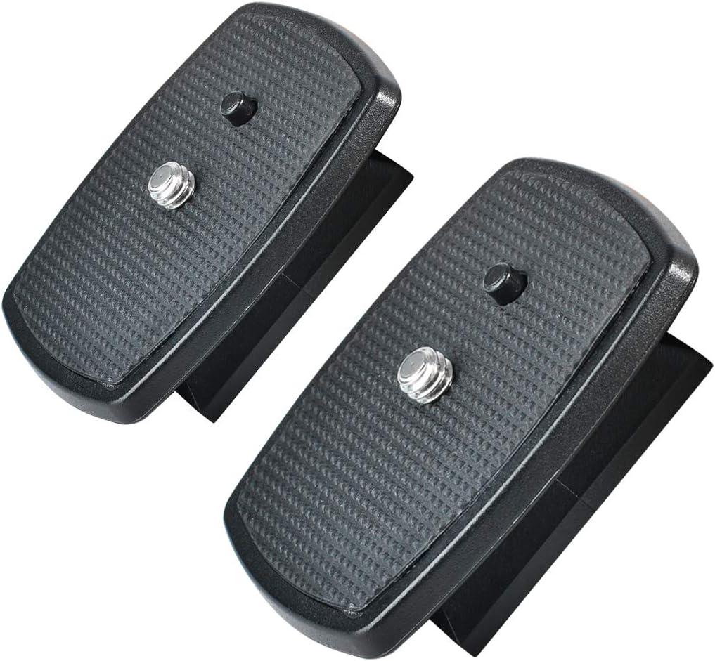 Quick Release Plate, 2Packs QR Plate Replacement for Yunteng 590 Velcon EX-638 Somita Sony VCT Combo Weifeng 43mm (1.69") x 43mm (1.69")