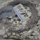 24 inch Winter Wreath for Front Door, Christmas Wreaths Front Door with White Eucalyptus Leaves and White Red Berry Outdoor/Indoor Wall Window Thanksgiving Décor Fireplace Christmas Decorations