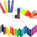 Tempera Paint Sticks - 24 Bright Colors, Quick Drying, Easy to Color and Washable Crayons for Teens and Students (1 Count (Pack of 24))