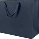 Large Navy Blue Gift Bag with Handles 12 Pack, 17''7''13'' Extra Large Gift Bag with Ribbon Handles, Reusable Heavy Duty Kraft Paper Bags Bulk for Shopping, Wedding, Party, Gift, Retail