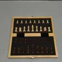 AMEROUS 12" x 12" Magnetic Wooden Chess Set for Kids and 6 up Age, 2 Bonus Extra Queens, Folding Board with Storage Slots, Handmade Chess Pieces, Portable Travel Chess Board Game Sets