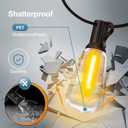 Outdoor String Led Patio Lights - 150Ft 45M Outside Waterproof Light With Remote Dimmable ST38 Shatterproof Bulb Connectable Hanging Outdoor Electric Lighting For Backyard Yard Gazebo Porch Party