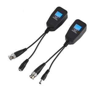1 Pair Passive CCTV Coax BNC Video Power Balun Transceiver to RJ45 Connector with 12cm Cable Adapter BNC to RJ45 Passive Video Balun for Camera System