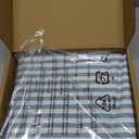 Amazon Basics Lightweight Super Soft Easy Care Microfiber 4 Piece Bed Sheet Set With 14-inch Deep Pockets - Queen, Dusty Blue Pinstripe,Printed