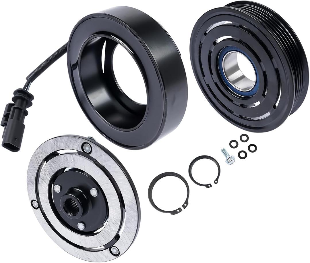 A/C Compressor Clutch Kit 5-Groove Pulley Replacement for Chevy Colorado Equinox 1.5L 2.5L L4 2015-2021 198299 84635623