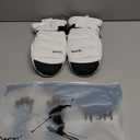 MCTi Ski Mittens Women's Snow Mitten Touch Screen Waterproof Insulated Quilted Mitts with Hidden Zipper (Medium, White)