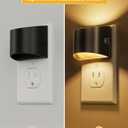 2 x L LOHAS LED Night Lights Plug into Wall 2 Pack, Dusk to Dawn Sensor Nightlight, Brightness Adjustable, 3000K Soft White