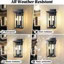 Large Modern Exterior Lighting Fixtures Porch Lights Outdoor Sconce Lights Outdoor Wall Lantern Outside Light Fixtures for House,Front Door,Garage Light Wall Mount Waterproof 2 Pcs E12 Base