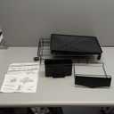 GSlife Dish Drying Rack with Sponge Holder for Kitchen Counter - Small Dish Racks for RV and Small Apartment, Compact Dish Drainer with Utensil Holder and Drain Spout, Black