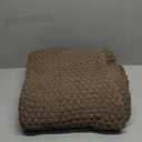 EVERGRACEHOME Chunky Chenille Knit Throw Blanket for Couch, Soft Luxurious Moss Stitch Blankets for Bed, Cozy Decorative Farmhouse Knitted Throws for Sofa, Mocha Brown, 50" x 60"