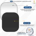 EcoNour 2 Piece Foldable Car Windshield Sun Shade UV & Heat Protection, Interior Cooling, Durable Upgraded Design, Easy Fold, Front Window Sunshade - Medium (31" L x 28" W)