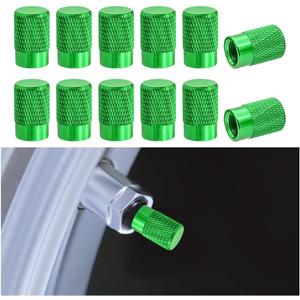 Mandark Car Tire Valve Stem Caps, 12PCS Aluminum Alloy Vehicle Stem Covers, Leak Proof Automotive Interior Wheel Valve Covers Accessories, Universal for Trucks Motorcycles SUVs (Green)