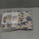 Linen Blue Floral Fabric by The Yard, 62 Inch Width Vintage Flower Patterned Upholstery Fabric for Sewing, Clothing, Quilting, DIY Arts Craft, 2 Yard