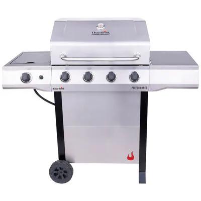 Char-Broil Performance Series 4-Burners LP Gas Grill with Electronic Ignition System & Side Burner - Stainless Steel